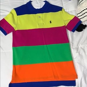 colorful boys polo shirt.